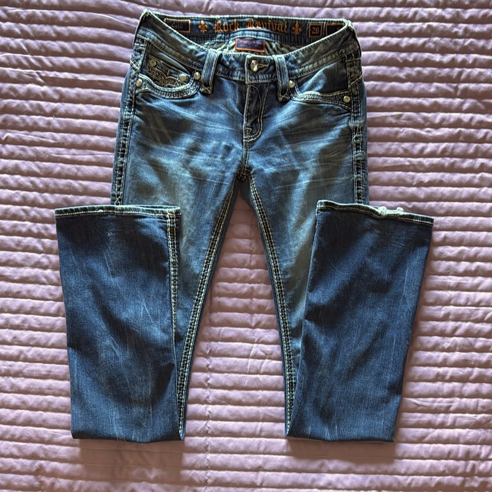Rock Revival Blue Jeans